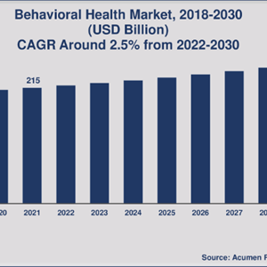 Behavioral Health Market Size To Gain USD 267 Billion Revenue By 2030 Growing At 2.5% CAGR – According To A Report By Acumen Research And Consulting
