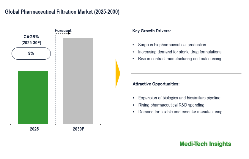Global Pharmaceutical Filtration Market: The Role of Single-Use Filtration Systems in 9% CAGR Growth to 2030