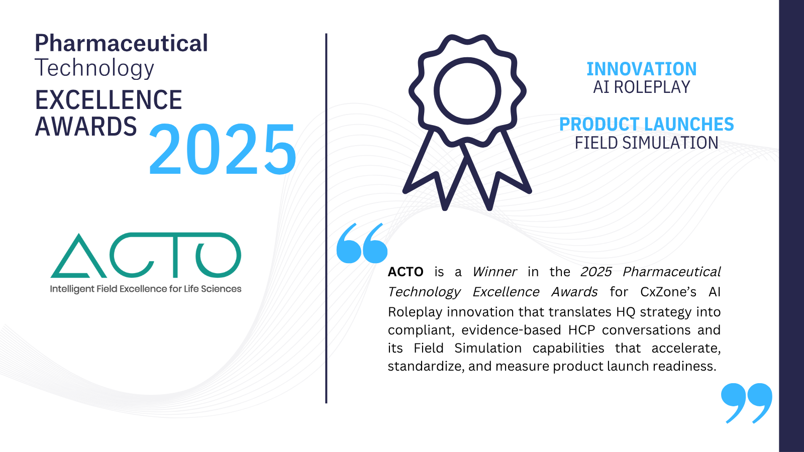 Pharmaceutical Technology Excellence Awards 2025: ACTO