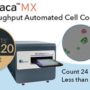 The Cellaca MX High-throughput Cell Counter from Nexcelcom Bioscience has been nominated for a Scientists' Choice Award